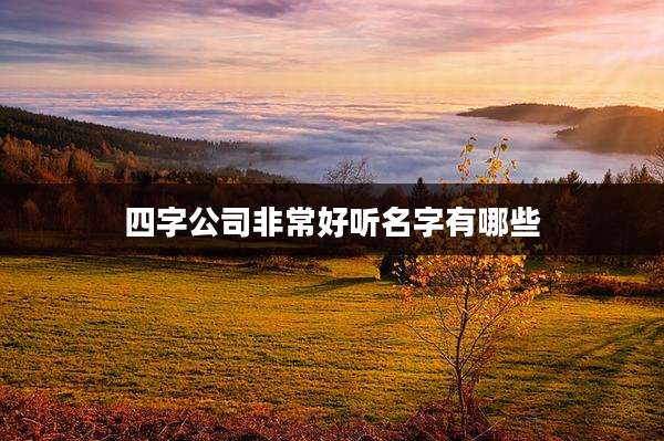 四字公司非常好听名字有哪些