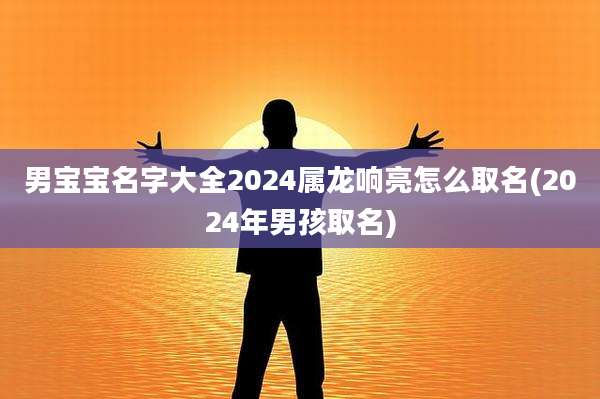男宝宝名字大全2024属龙响亮怎么取名(2024年男孩取名)