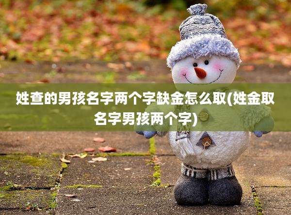 姓查的男孩名字两个字缺金怎么取(姓金取名字男孩两个字)