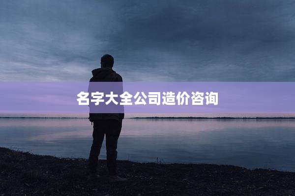 名字大全公司造价咨询