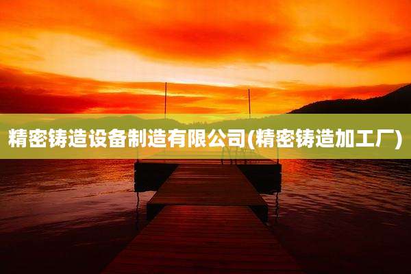 精密铸造设备制造有限公司(精密铸造加工厂)
