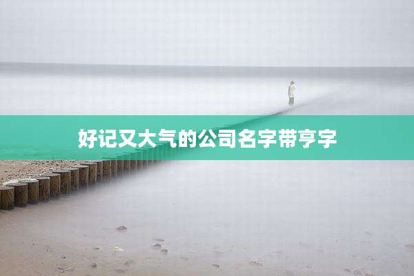 好记又大气的公司名字带亨字