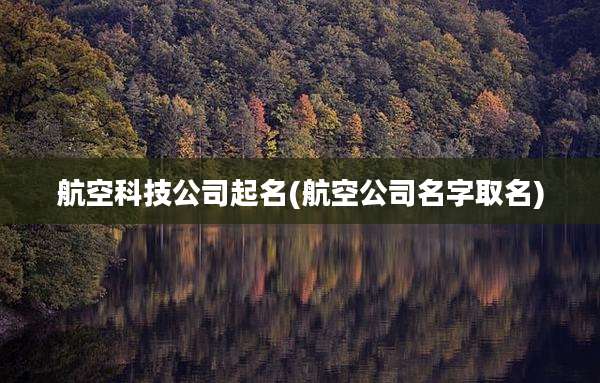 航空科技公司起名(航空公司名字取名)