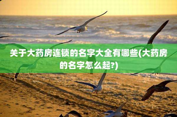 关于大药房连锁的名字大全有哪些(大药房的名字怎么起?)