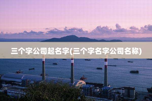 三个字公司起名字(三个字名字公司名称)