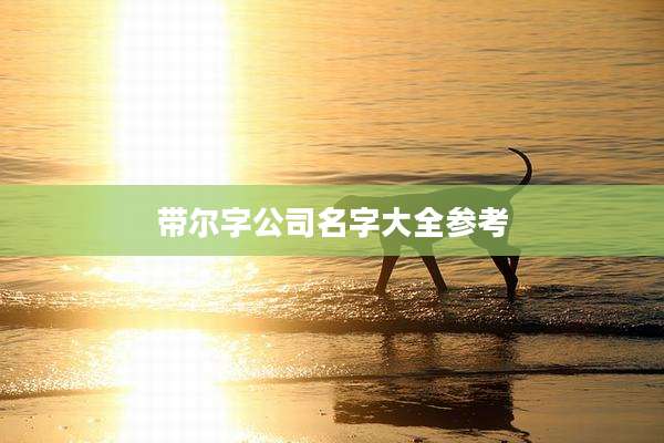 带尔字公司名字大全参考