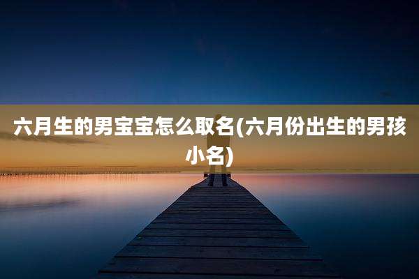 六月生的男宝宝怎么取名(六月份出生的男孩小名)