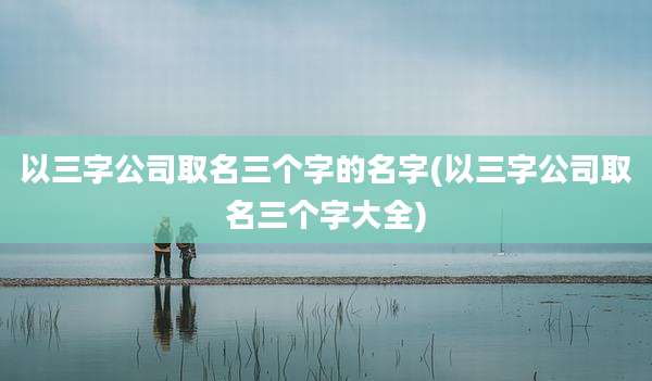 以三字公司取名三个字的名字(以三字公司取名三个字大全)