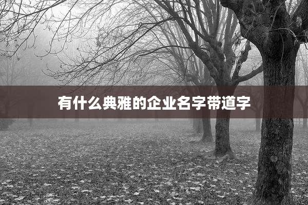 有什么典雅的企业名字带道字