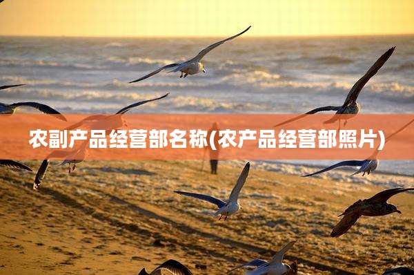农副产品经营部名称(农产品经营部照片)