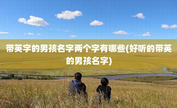 带英字的男孩名字两个字有哪些(好听的带英的男孩名字)
