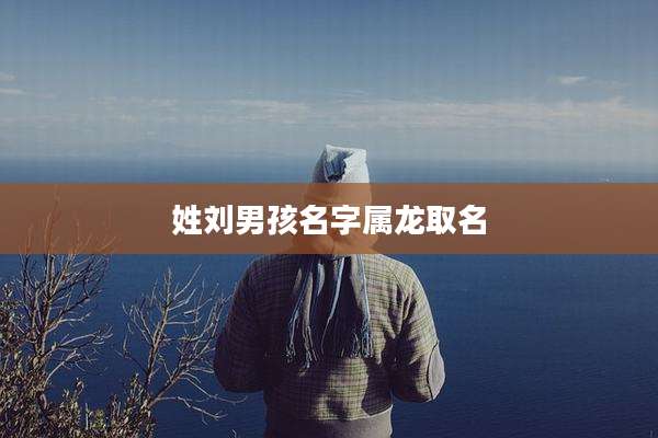 姓刘男孩名字属龙取名
