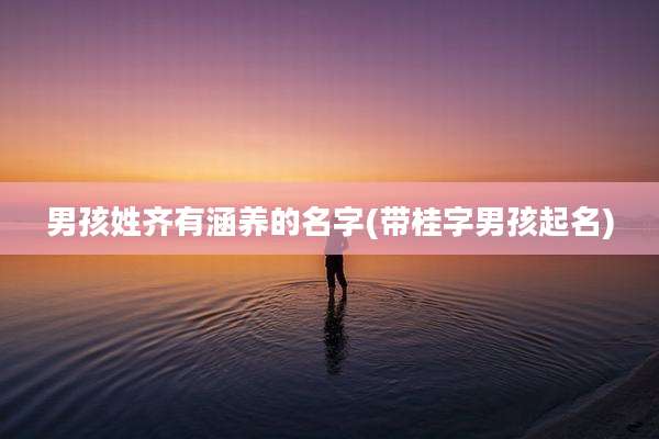 男孩姓齐有涵养的名字(带桂字男孩起名)