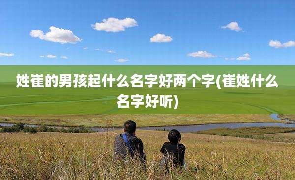 姓崔的男孩起什么名字好两个字(崔姓什么名字好听)