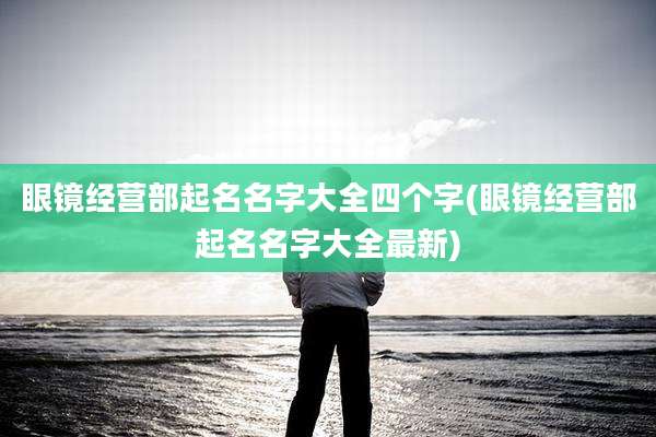 眼镜经营部起名名字大全四个字(眼镜经营部起名名字大全最新)