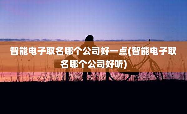 智能电子取名哪个公司好一点(智能电子取名哪个公司好听)