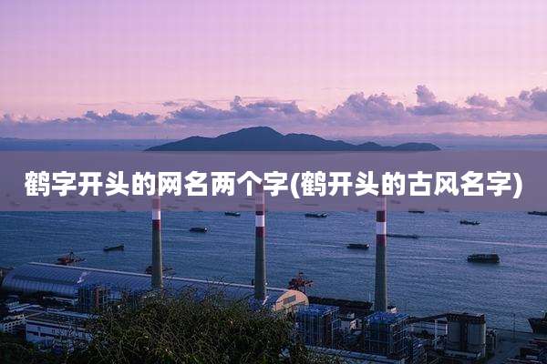 鹤字开头的网名两个字(鹤开头的古风名字)