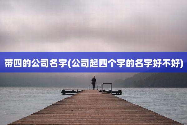 带四的公司名字(公司起四个字的名字好不好)