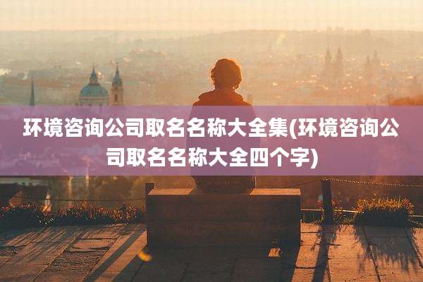 环境咨询公司取名名称大全集(环境咨询公司取名名称大全四个字)