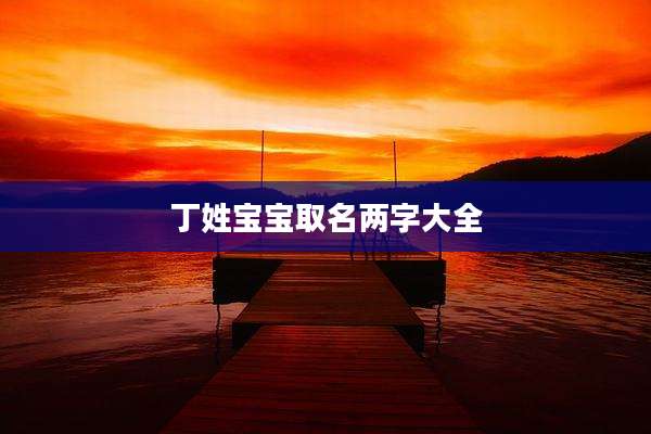 丁姓宝宝取名两字大全