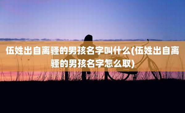 伍姓出自离骚的男孩名字叫什么(伍姓出自离骚的男孩名字怎么取)