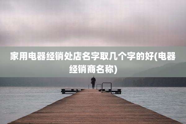 家用电器经销处店名字取几个字的好(电器经销商名称)
