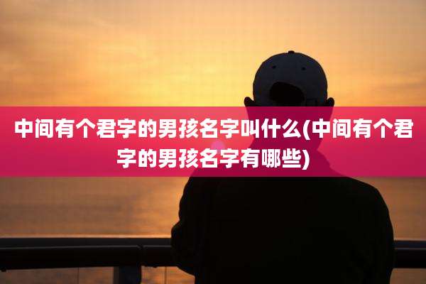 中间有个君字的男孩名字叫什么(中间有个君字的男孩名字有哪些)