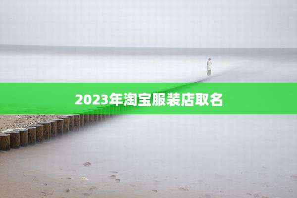 2023年淘宝服装店取名