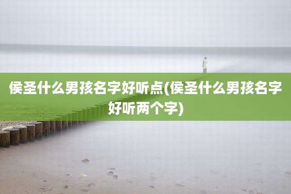 侯圣什么男孩名字好听点(侯圣什么男孩名字好听两个字)