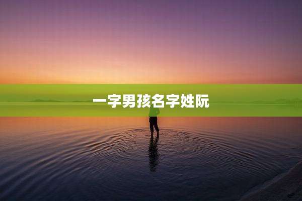 一字男孩名字姓阮