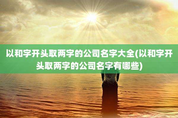 以和字开头取两字的公司名字大全(以和字开头取两字的公司名字有哪些)