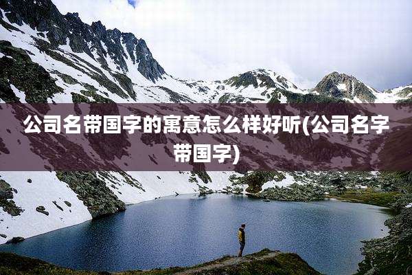 公司名带国字的寓意怎么样好听(公司名字带国字)
