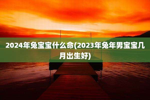 2024年兔宝宝什么命(2023年兔年男宝宝几月出生好)