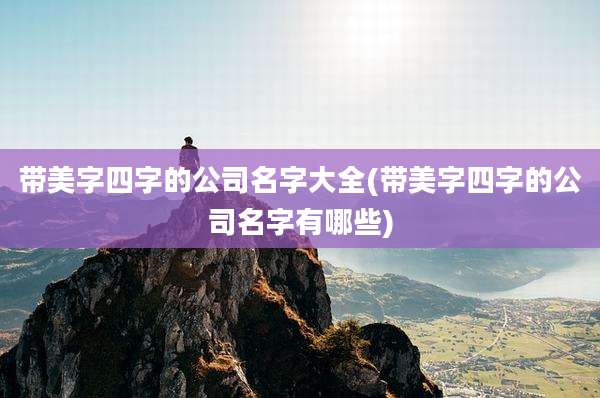 带美字四字的公司名字大全(带美字四字的公司名字有哪些)