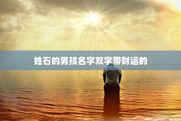 姓石的男孩名字双字带财运的