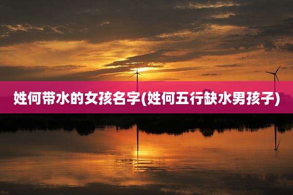 姓何带水的女孩名字(姓何五行缺水男孩子)