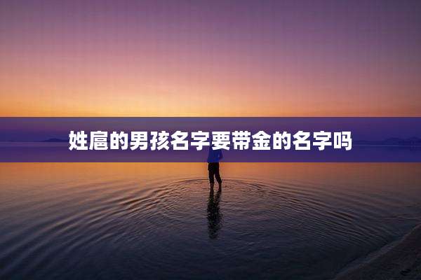 姓扈的男孩名字要带金的名字吗