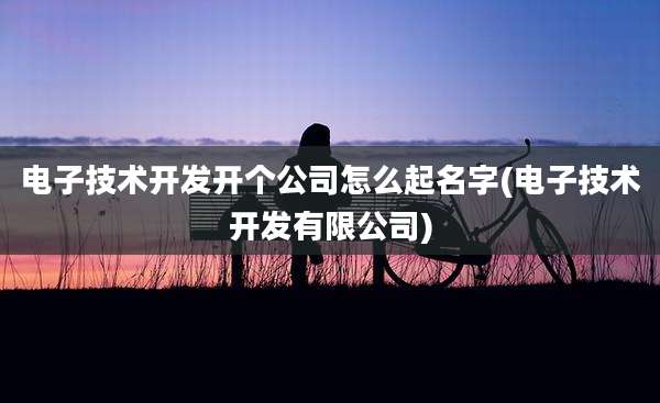 电子技术开发开个公司怎么起名字(电子技术开发有限公司)