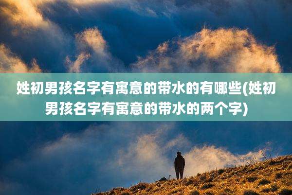 姓初男孩名字有寓意的带水的有哪些(姓初男孩名字有寓意的带水的两个字)