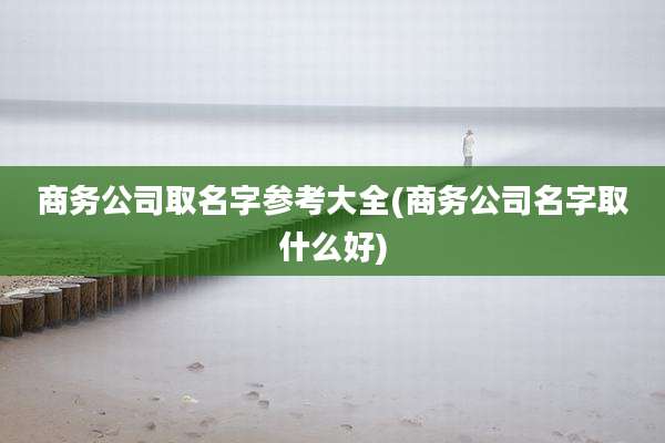 商务公司取名字参考大全(商务公司名字取什么好)
