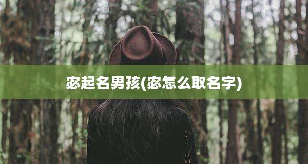 宓起名男孩(宓怎么取名字)