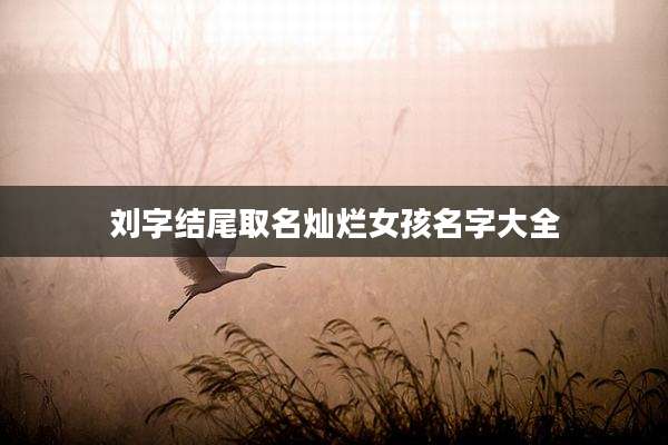 刘字结尾取名灿烂女孩名字大全