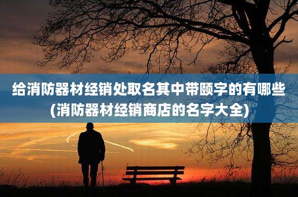 给消防器材经销处取名其中带颐字的有哪些(消防器材经销商店的名字大全)
