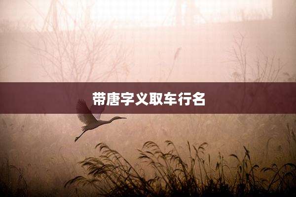 带唐字义取车行名
