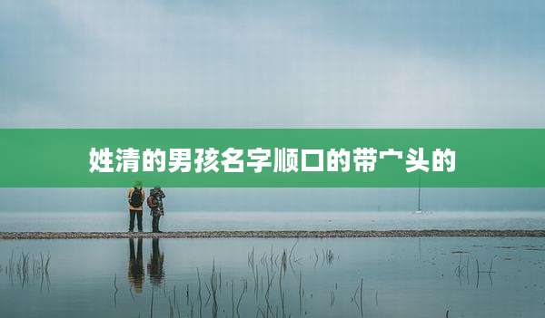 姓清的男孩名字顺口的带宀头的
