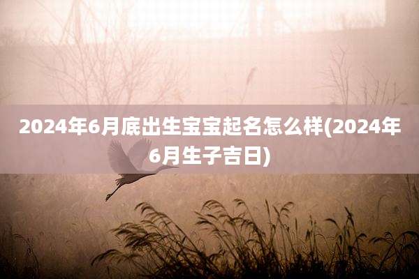 2024年6月底出生宝宝起名怎么样(2024年6月生子吉日)
