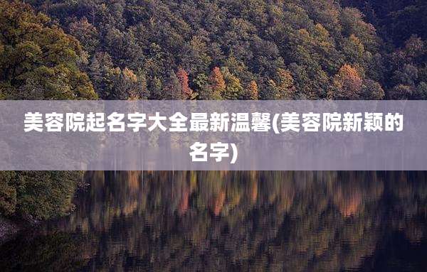 美容院起名字大全最新温馨(美容院新颖的名字)