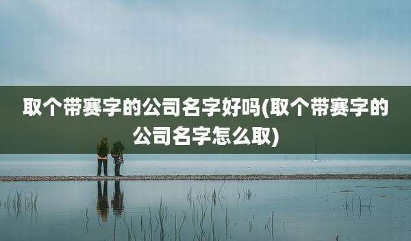 取个带赛字的公司名字好吗(取个带赛字的公司名字怎么取)