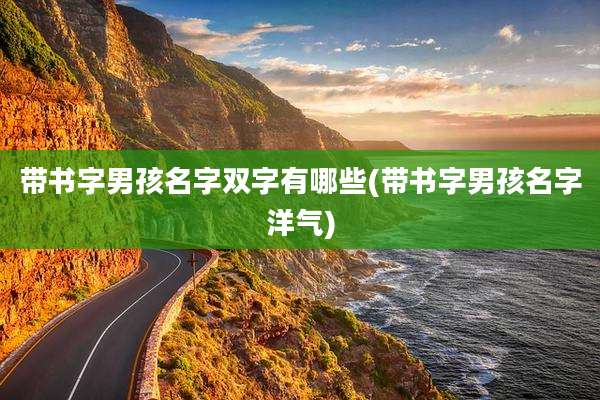 带书字男孩名字双字有哪些(带书字男孩名字洋气)