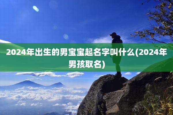 2024年出生的男宝宝起名字叫什么(2024年男孩取名)